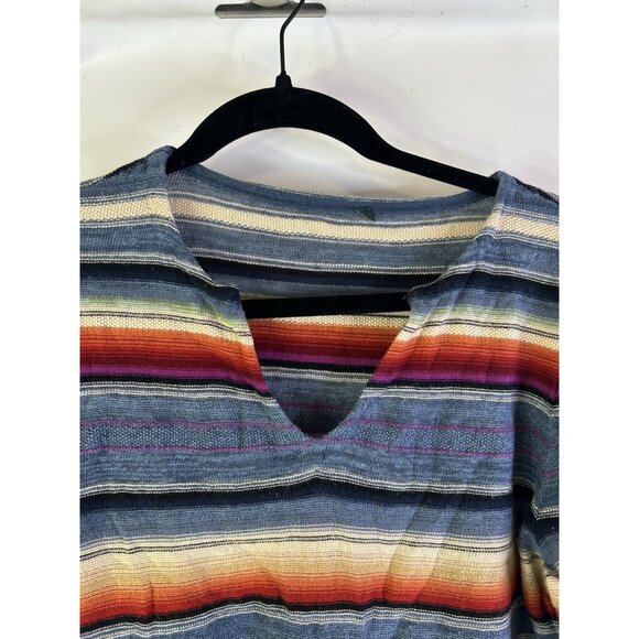 Lauren Ralph Lauren Rainbow Stripe Lightweight Western Sweater - Picture 3 of 7